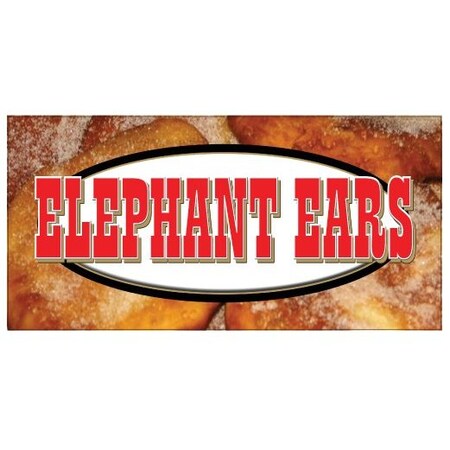 Signmission ELEPHANT EARS BANNER SIGN concessions signs ear crispy hot fresh snack snak B-72 Elephant Ears